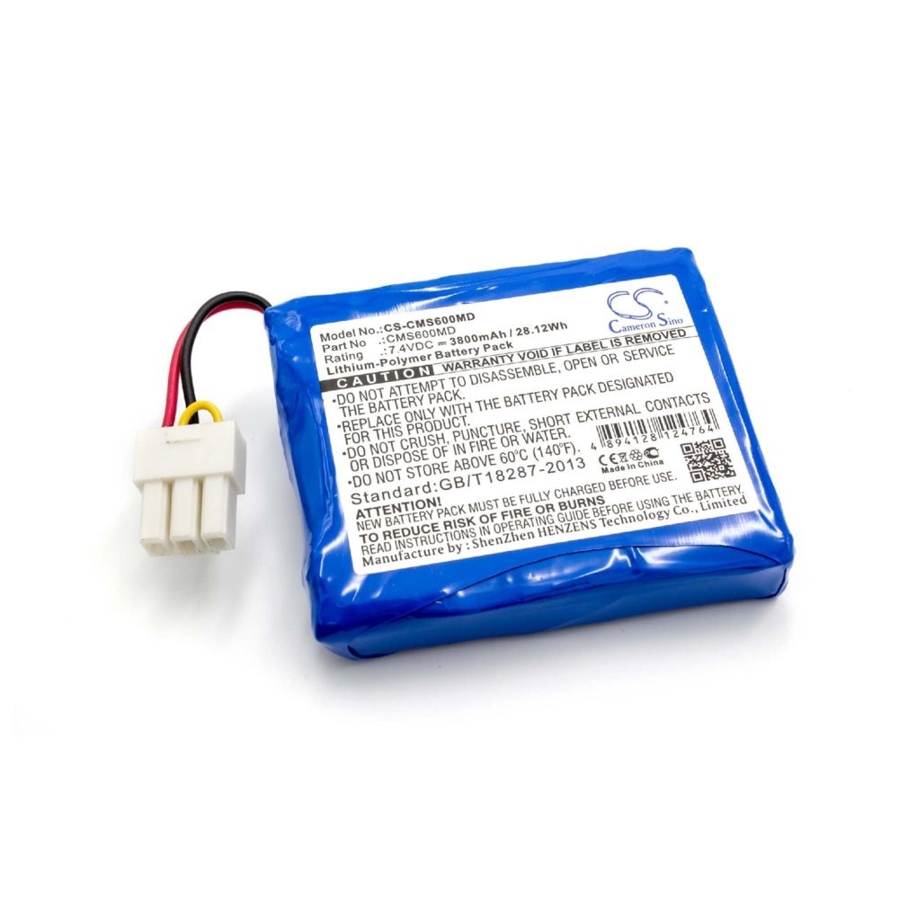 Vhbw - vhbw Li-Polymère batterie 3800mAh (7.4V) pour appareil de médecine, système de surveillance comme Contec CMS600MD - Piles spécifiques
