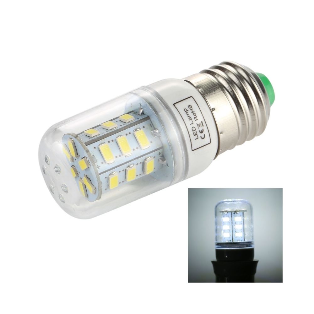Wewoo - Ampoule E27 3W 24 LEDs SMD 5730 à économie d'énergie, DC 12-30V lumière blanche - Ampoules LED