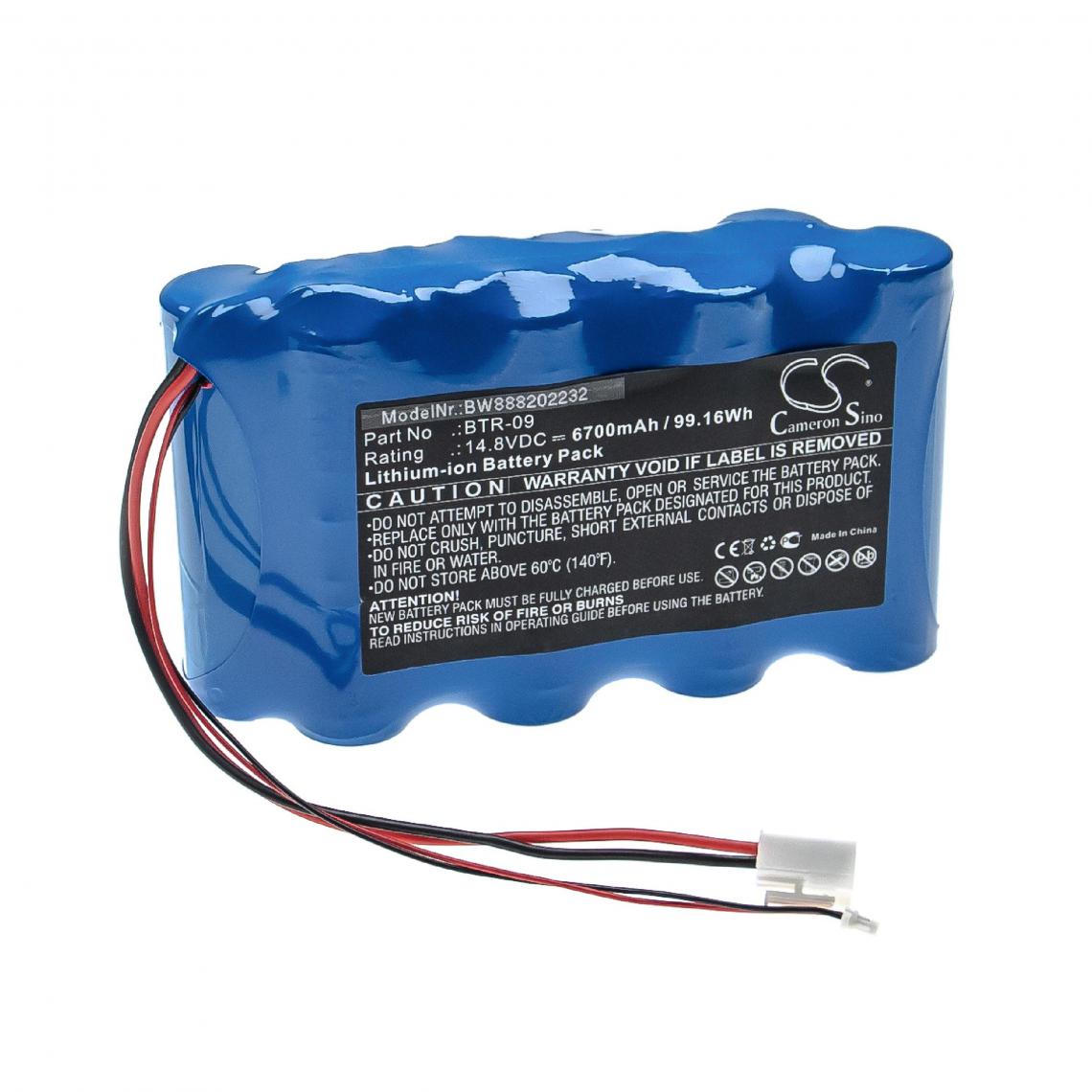 Vhbw - vhbw Batterie compatible avec Fujikura FSM-70R, FSM-70S, FSM-80C, FSM-80C+, FSM-80S outil de mesure (6700mAh, 14,8V, Li-ion) - Piles rechargeables