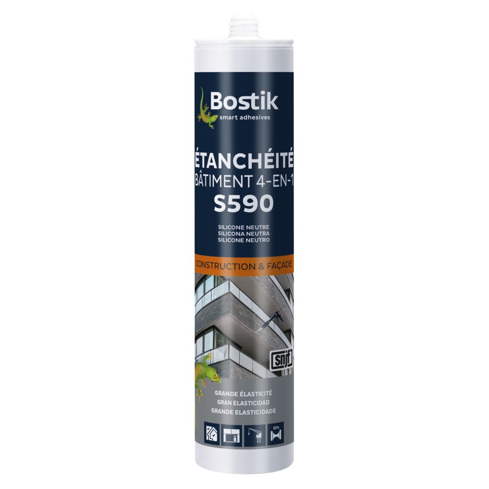 Bostik - Mastic S590 Étanchéité bâtiment 4 en 1 BOSTIK Noir - 30615833 - Abrasifs et brosses