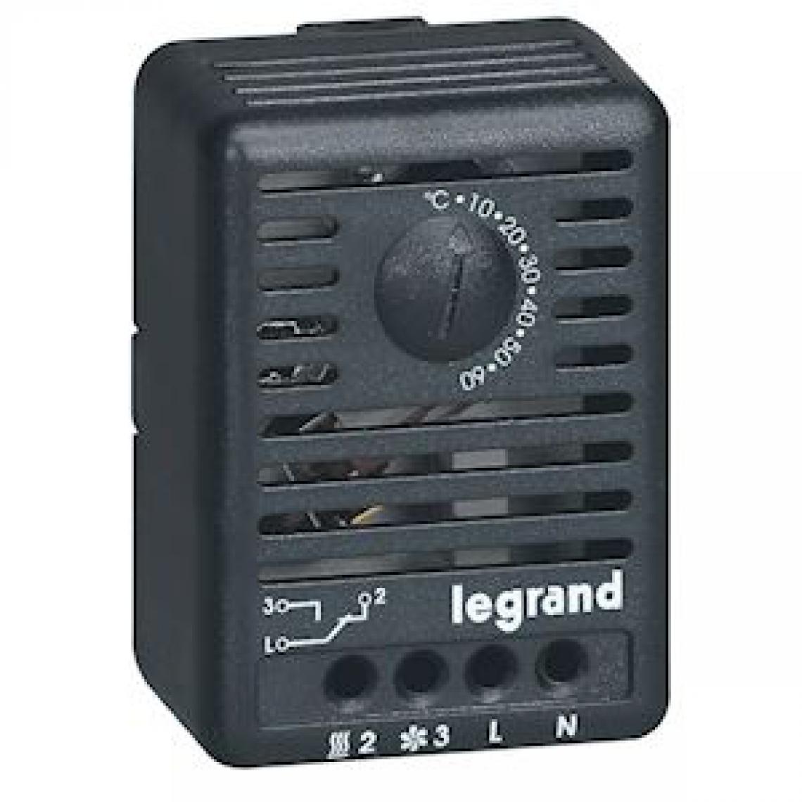 Legrand - thermostat d'ambiance - pour coffret ou armoire - fixation sur rail - legrand 034847 - Autres équipements modulaires