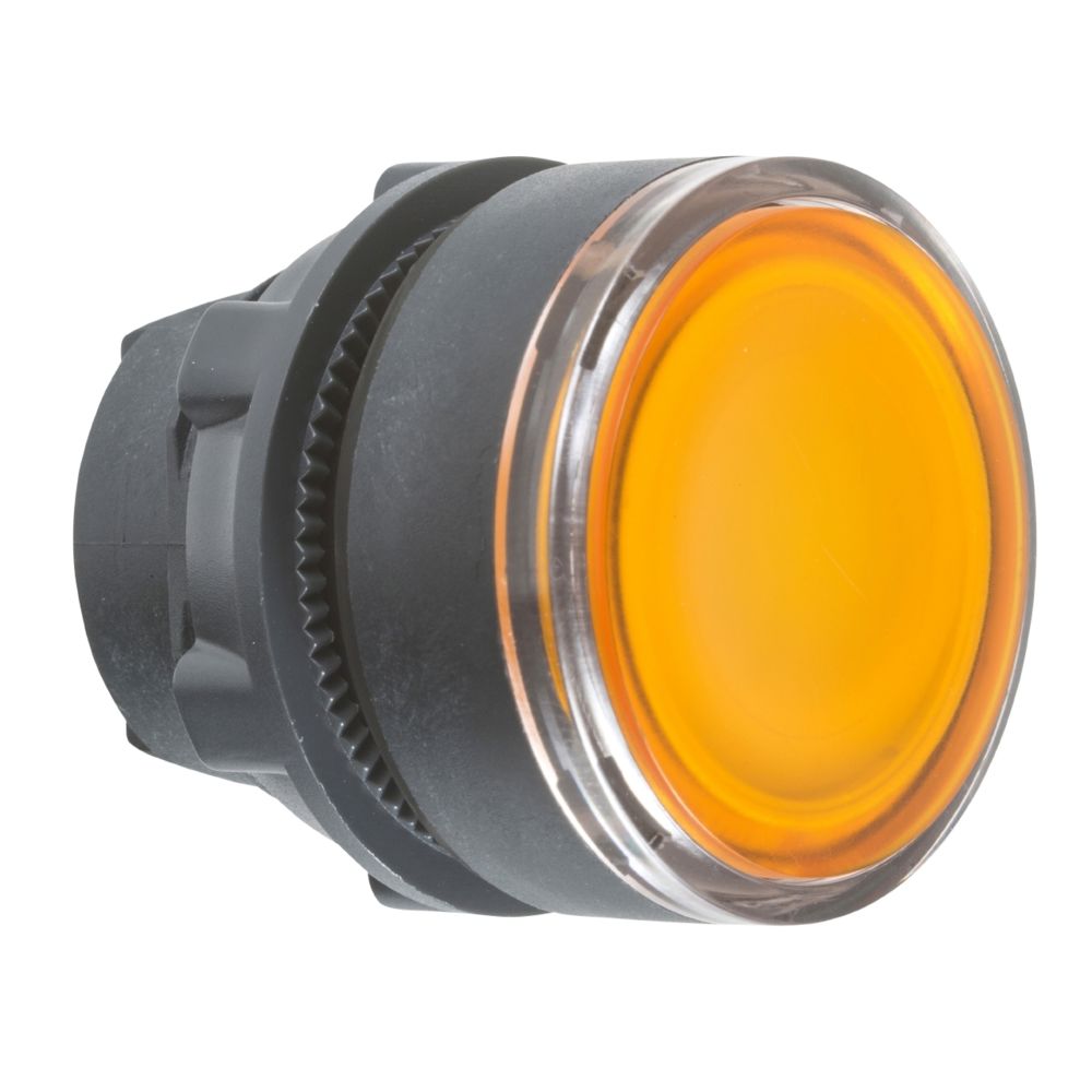 Schneider Electric - tête bouton poussoir - lumineux - affleurant - orange - schneider zb5aw353 - Moulures et goulottes