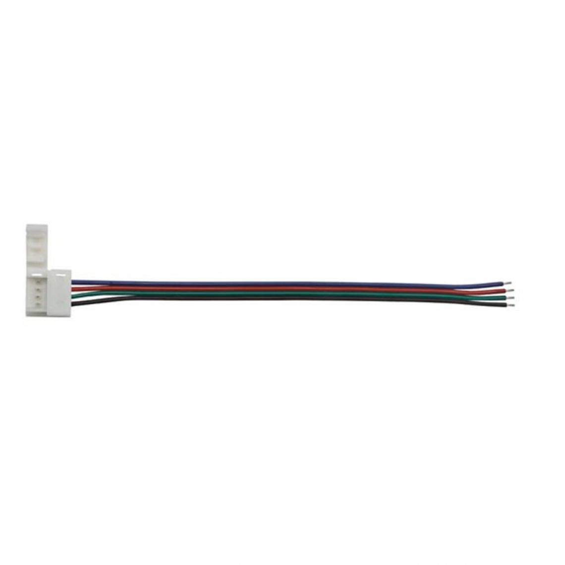 Perel - Câble Avec 1 Connecteur Push Pour Bande À Led Flexible - 10 Mm - Couleur Rgb - Fils et câbles électriques