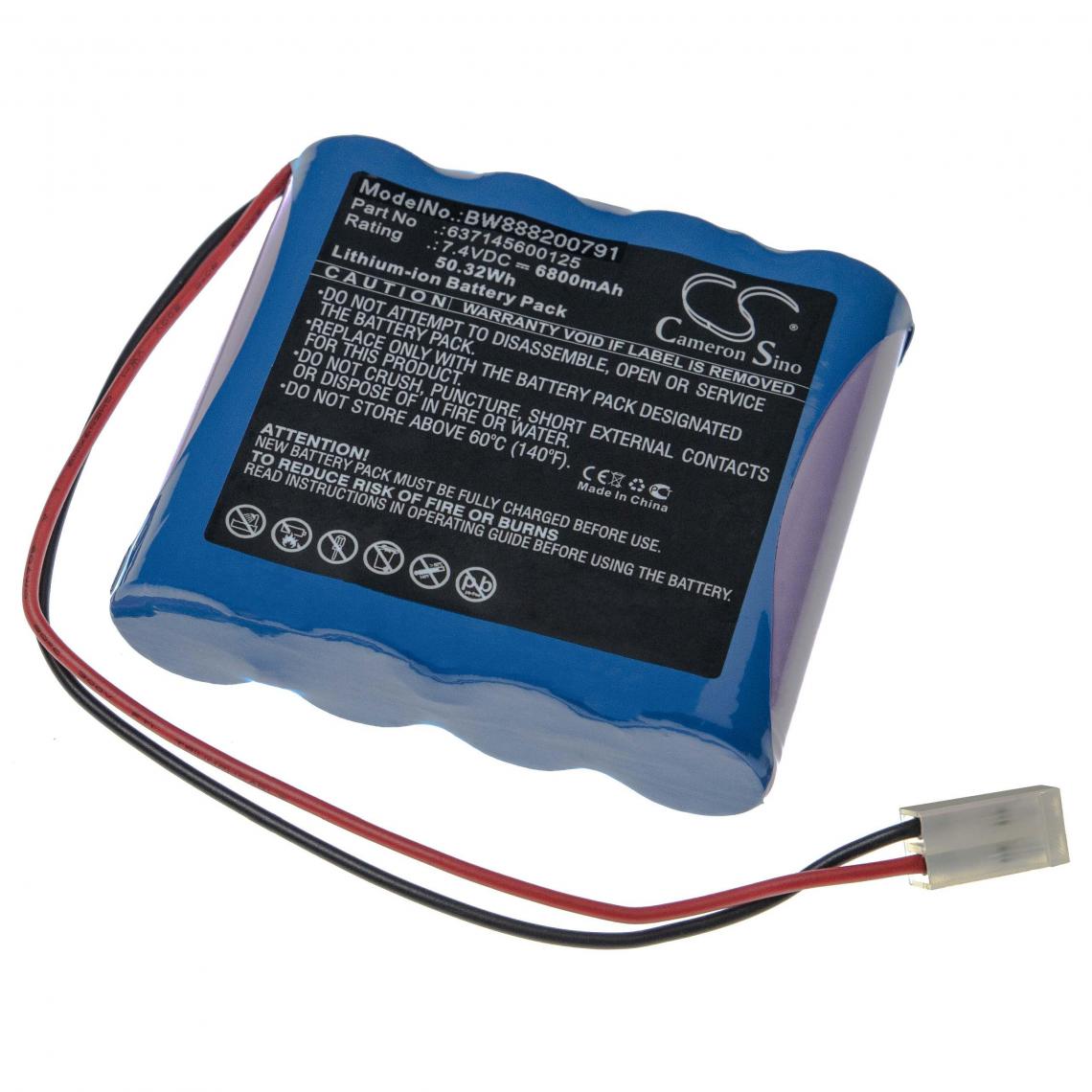 Vhbw - vhbw batterie compatible avec Atmos Emergency Suction appareil de médecine comme pompe aspirante de mucosité (6800mAh, 7.4V, Li-Ion) - Piles spécifiques