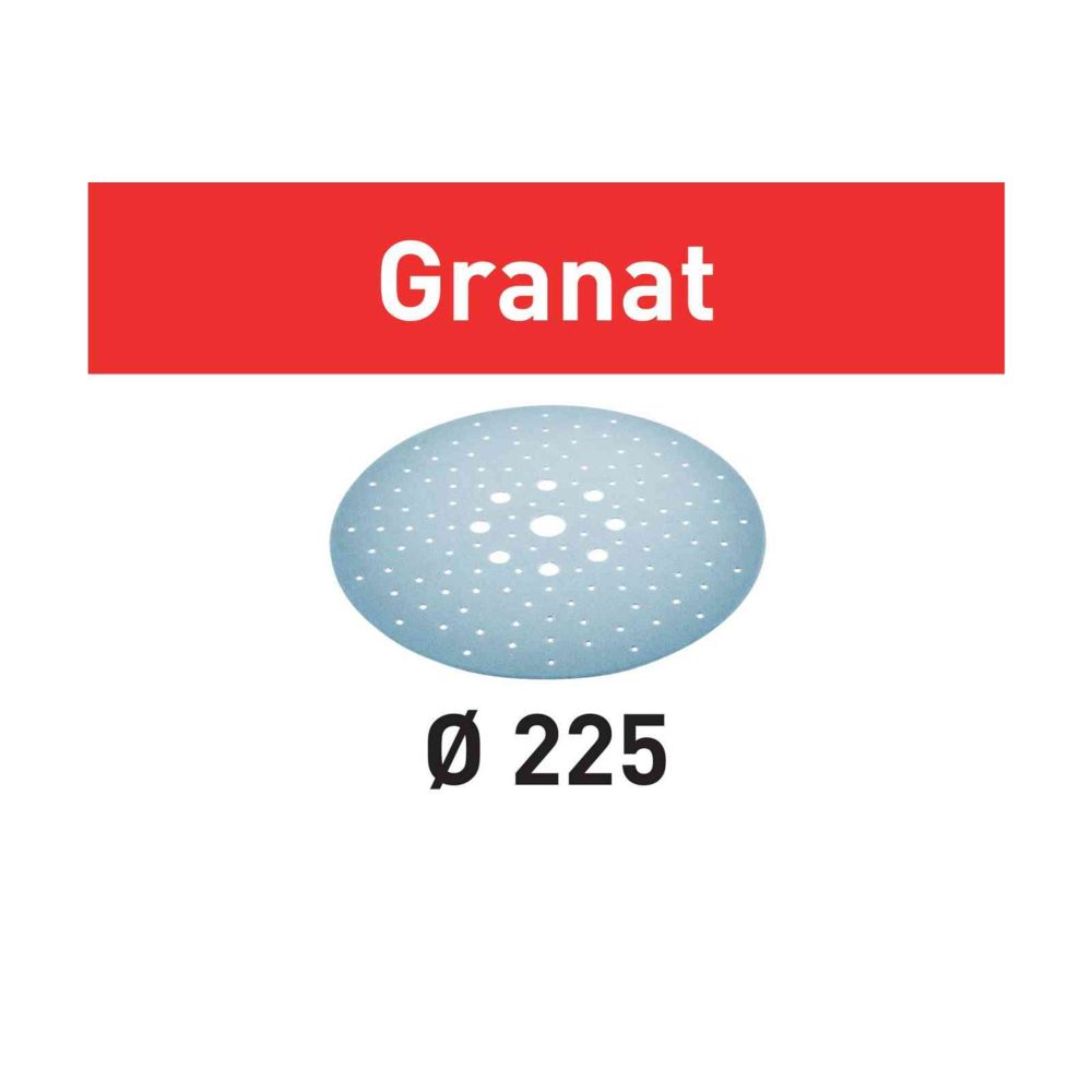 Festool - Abrasifs Granat FESTOOL pour ponceuse Planex - Grain 180 D.225 - Boîte de 25 - 205660 - Accessoires ponçage