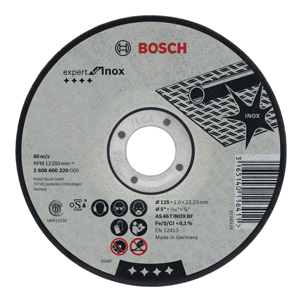 Bosch - 5 Disque à tronçonner expert for inox A 60 R inox BF ø76mm 2608601520 - Accessoires sciage, tronçonnage