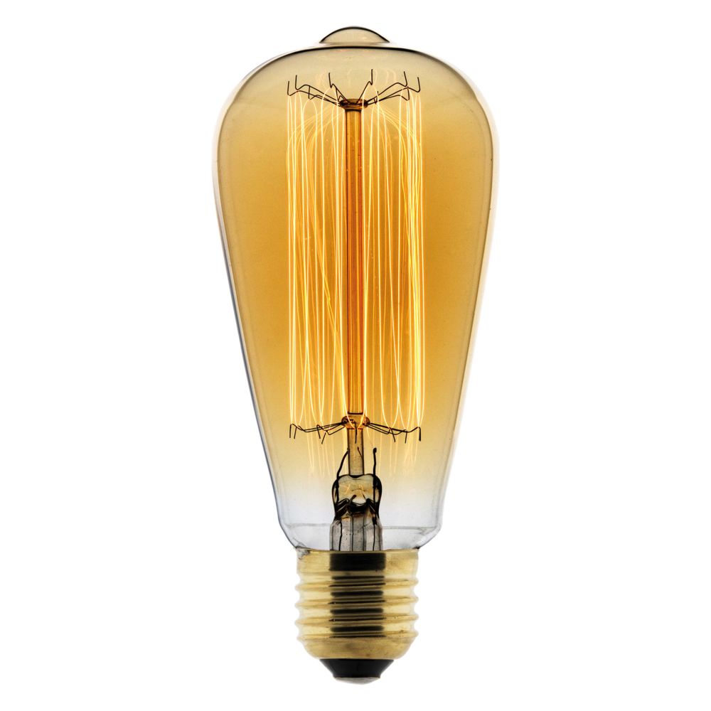 Elexity - Ampoule Déco filament carbone Edison 25W E27 2700K (blanc chaud) - Ampoules LED