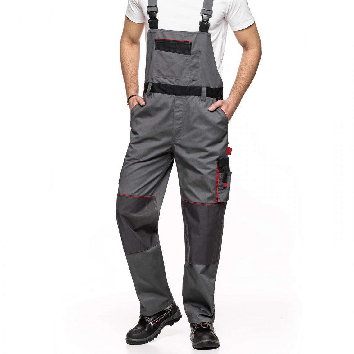 Sans Marque - Pantalon de travail Salopette LENNOX AVACORE gris-noir Taille 50 (90-94) - Protections corps