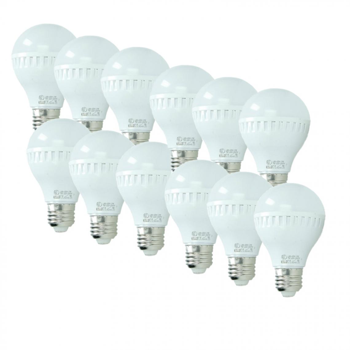 Ecd Germany - ECD Germany 12 x 7W E27 LED Lampe | 6000 Kelvin Blanc Froid | 458 Lumens | 220-240 V | Remplace une Ampoule Halogène de 45 W | Ampoules à Économie d'Énergie - Ampoules LED