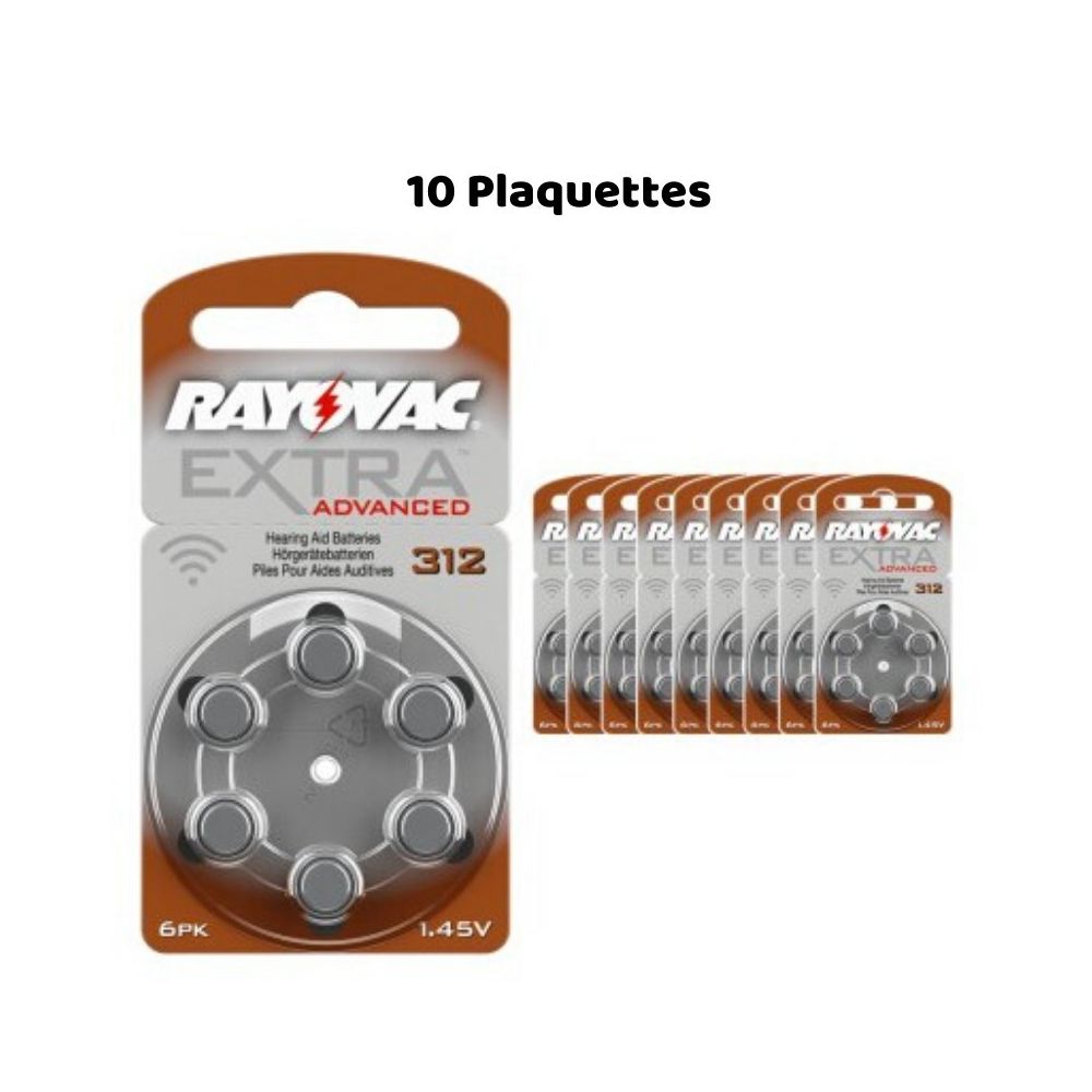 Rayovac - Piles Auditives Rayovac 312, 10 Plaquettes - Piles rechargeables