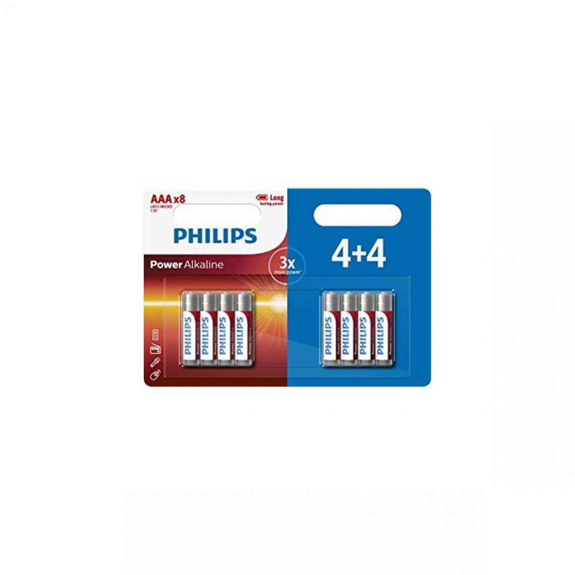 Philips - Piles Power Aa 8 -blister Promo 4+4 Philips - Lr6p8b/10 - Piles spécifiques