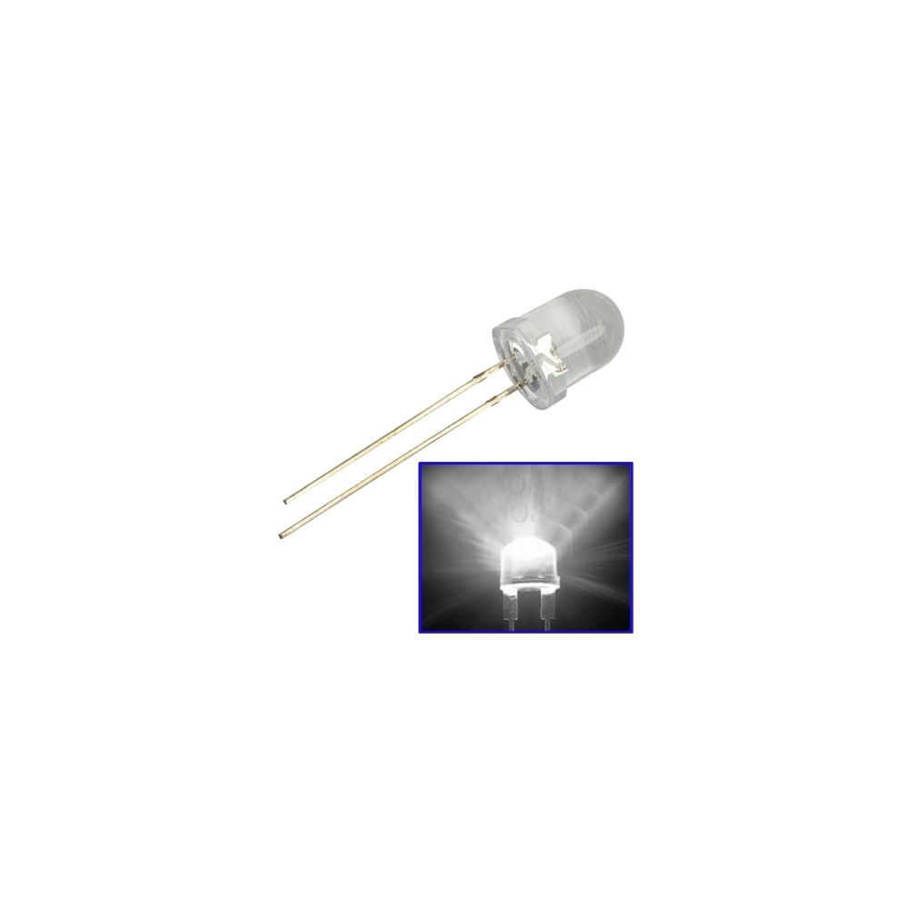 Wewoo - LED Perle Lampe à DEL blanche claire à l'eau de 1000 PCS 8 mm - Ampoules LED