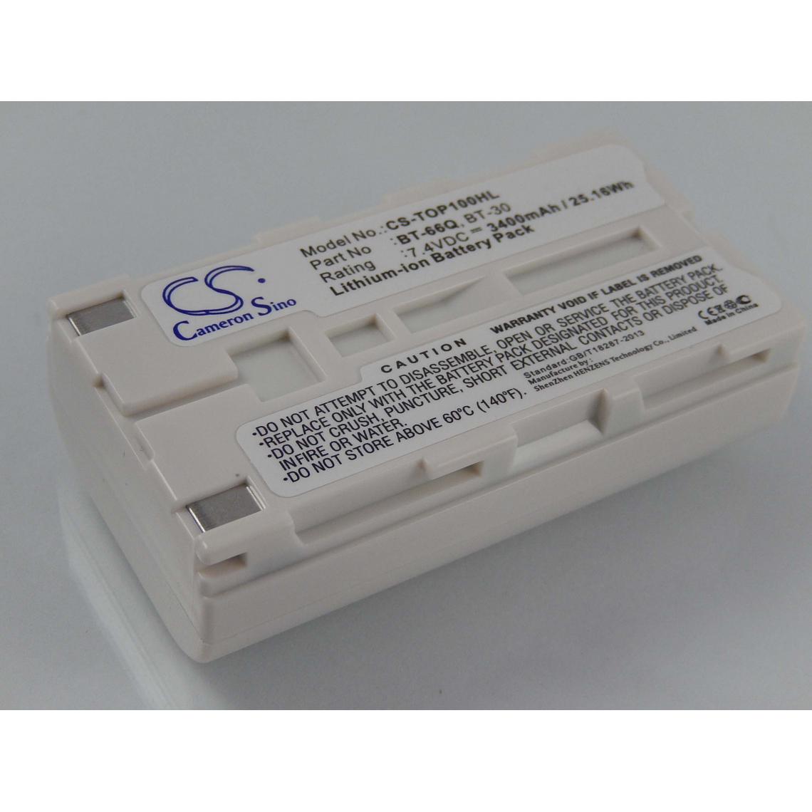 Vhbw - vhbw Batterie compatible avec Topcon Field Controller GRS-1, GTS-750, GTS-751, GTS-900, RC-3 outil de mesure (3400mAh, 7,4V, Li-ion) - Piles rechargeables