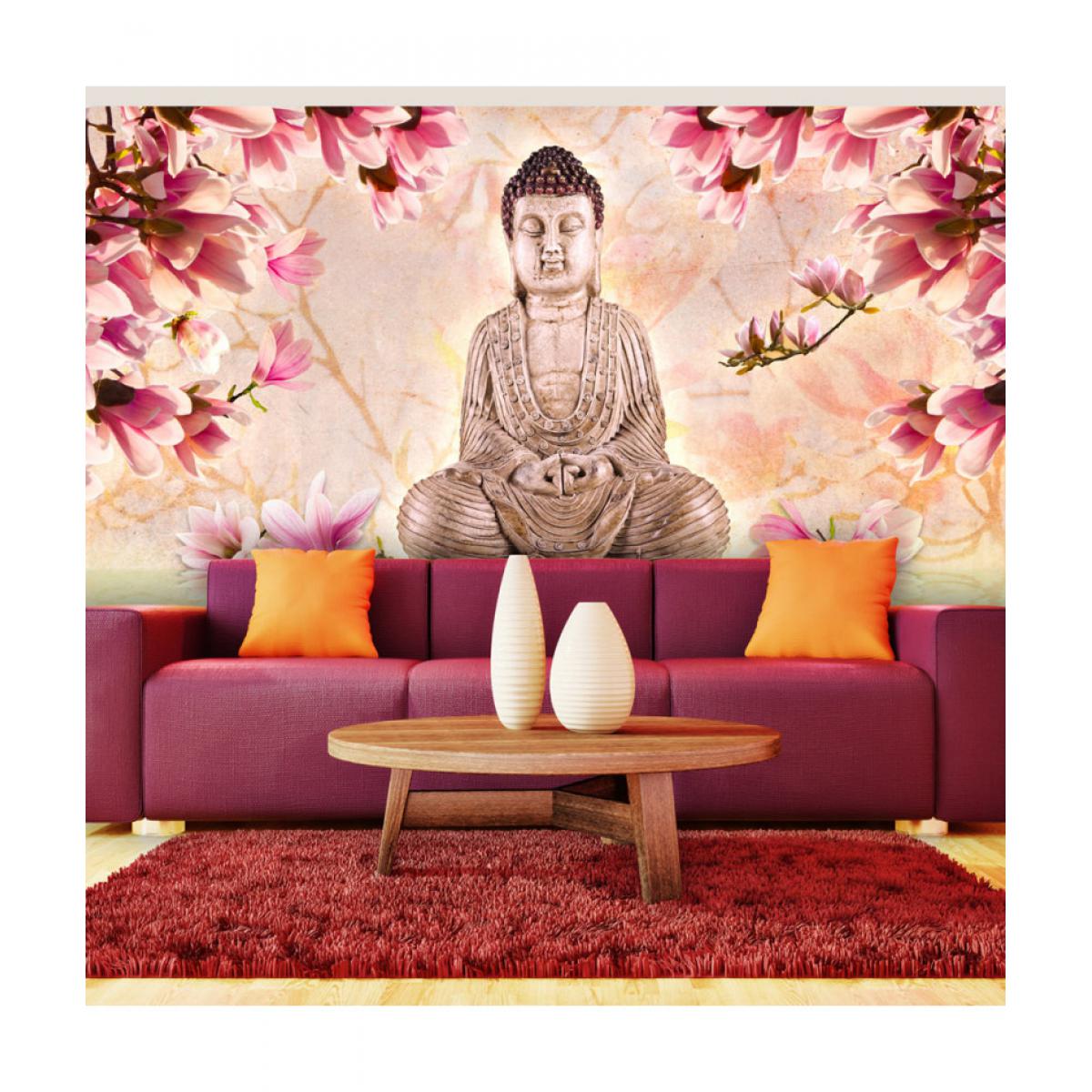 Artgeist - Papier peint XXL - Bouddha et magnolia 550x270 - Papier peint