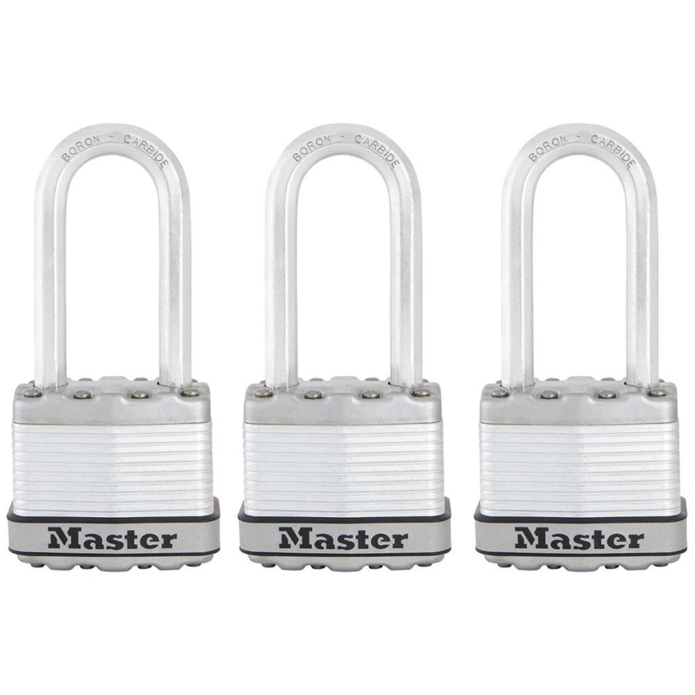 Master Lock - Master Lock Cadenas Excell 3 pcs Acier 45 mm M1EURTRILH - Bloque-porte
