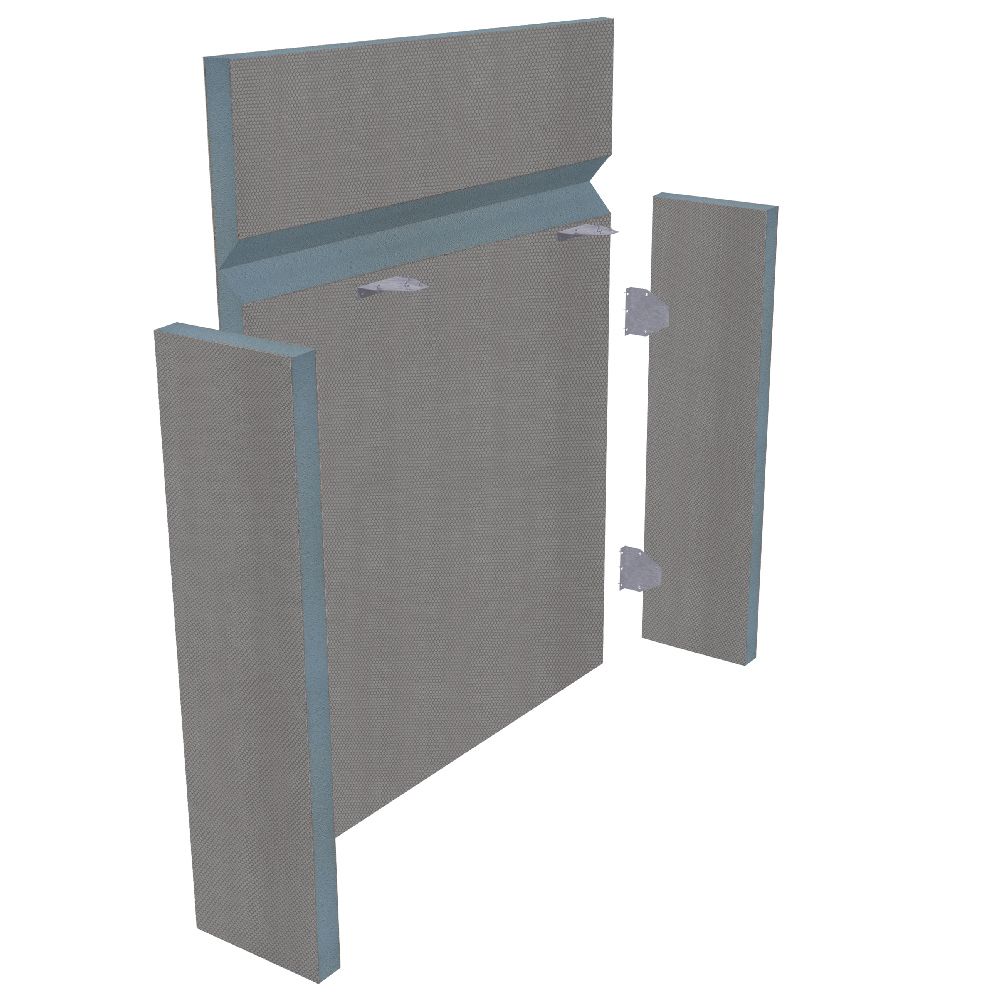 U-Tile - Habillage de bati support à carreler universel en kit de 4 panneaux (125 x 60 cm + retour) - épaisseur 3 cm - Receveur de douche