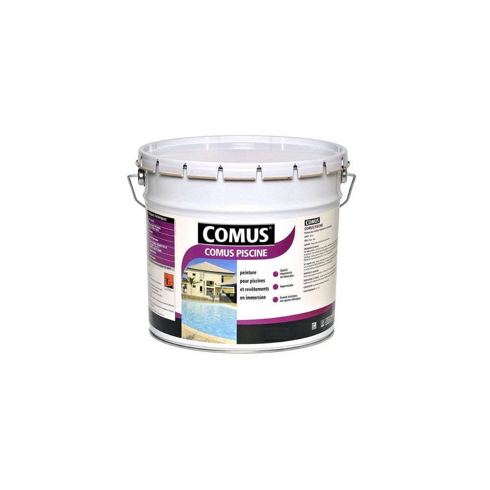Comus - Comus - Peinture PISCINE 3L satinée Blanc - 12533 - Peinture intérieure