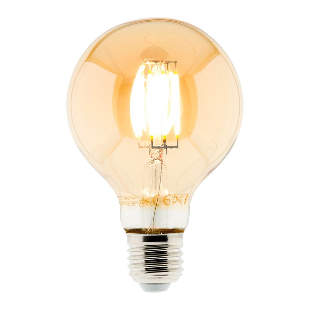 Elexity - Ampoule Déco filament LED ambrée 6W E27 720lm 2500K - Standard - Ampoules LED