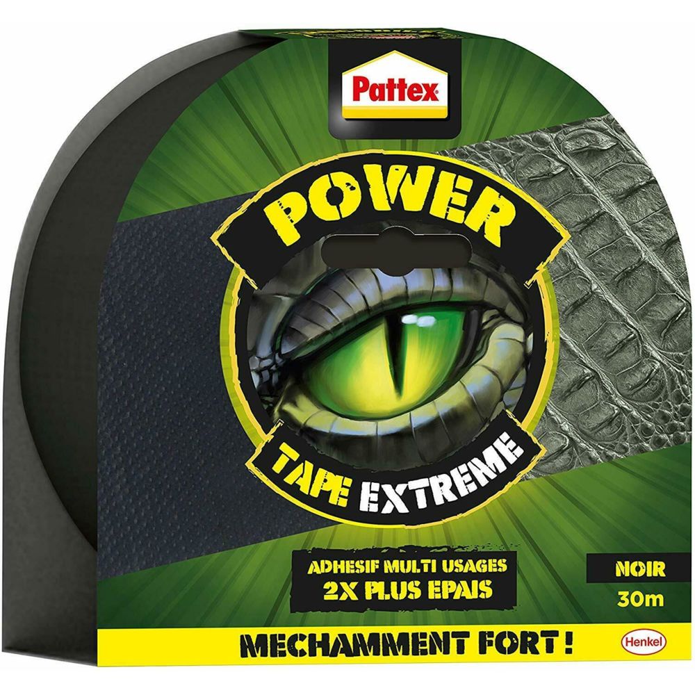 Pattex - Power Tape extrême ruban adhésif 2 fois plus épais et résistant - 30m - Colle & adhésif