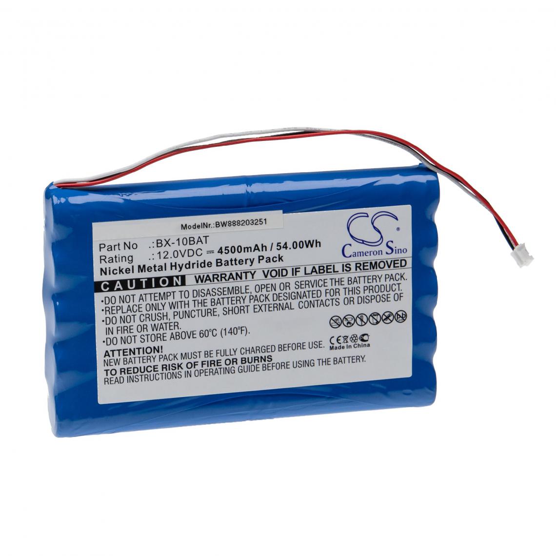 Vhbw - vhbw Batterie compatible avec Colin Medical Press-Mate Pal 3110, Pal 3110P appareil médical (4500mAh, 12V, NiMH) - Piles spécifiques