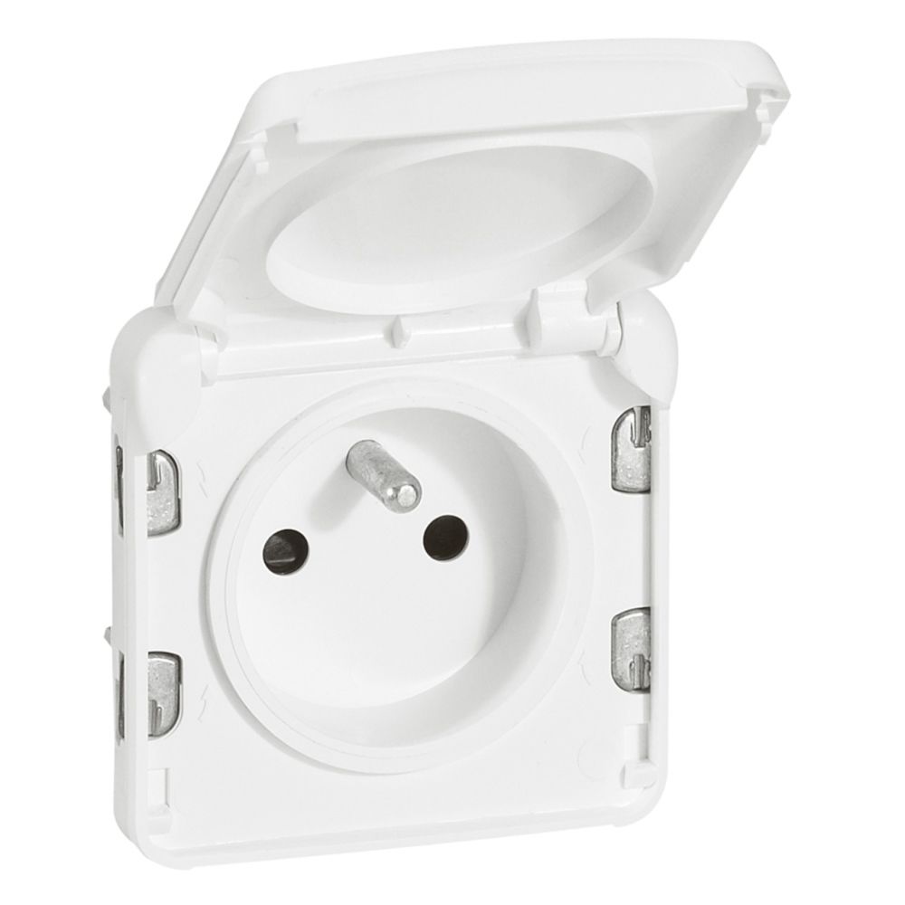 Legrand - prise de courant 2p+t plexo blanc artic (composable) - Interrupteurs et prises étanches