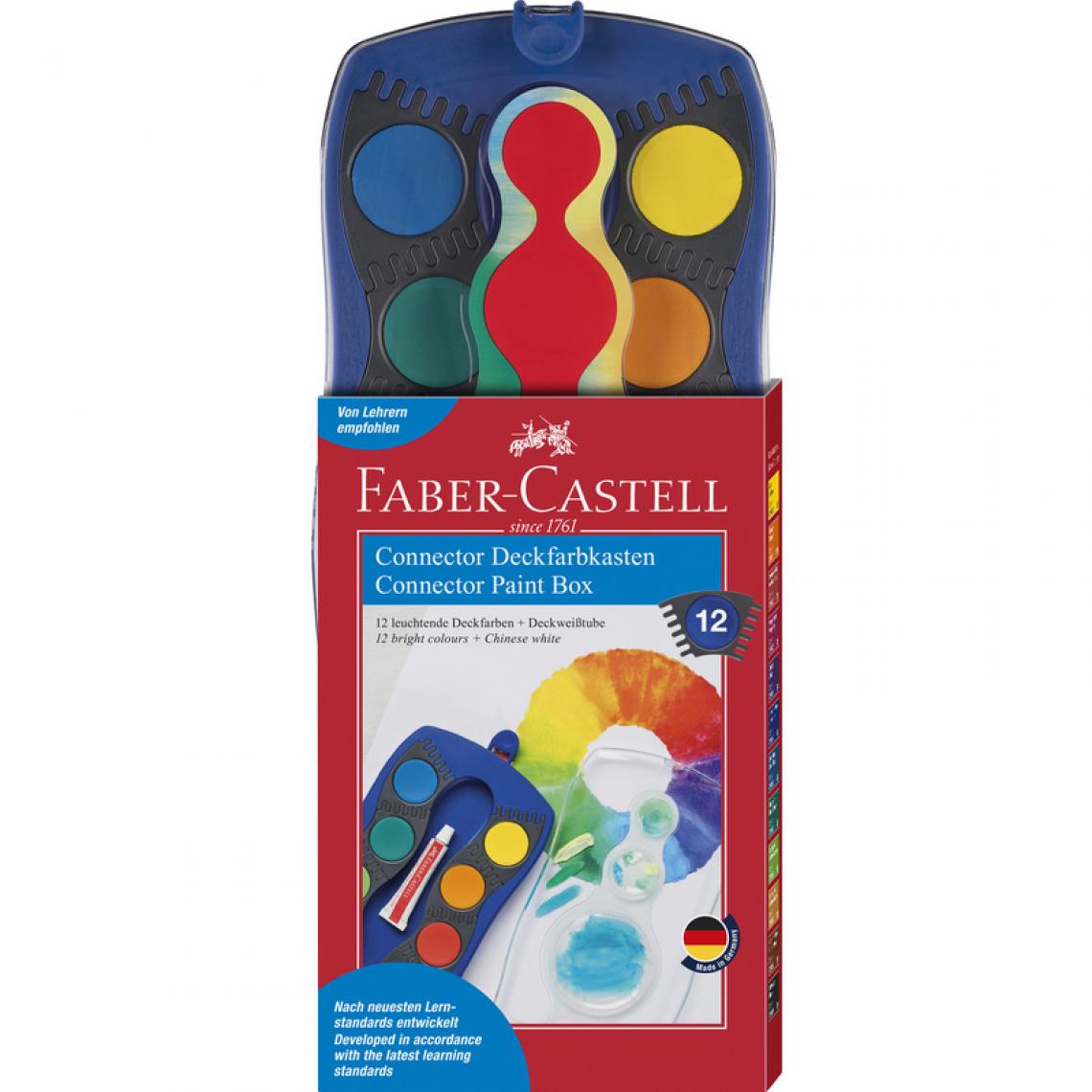 Faber-Castell - FABER-CASTELL Palette de peinture CONNECTOR 12 couleurs bleu () - Outils et accessoires du peintre