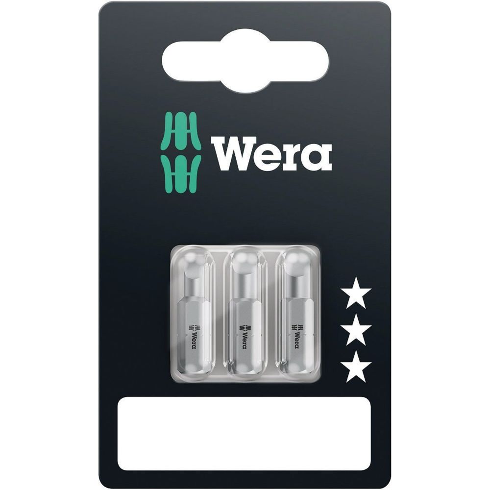 Wera - Lot de 3 embouts 800/1 Z série 1 entraînement 1/4 vis à fente mixte WERA WERK 05073302001 - Mètres