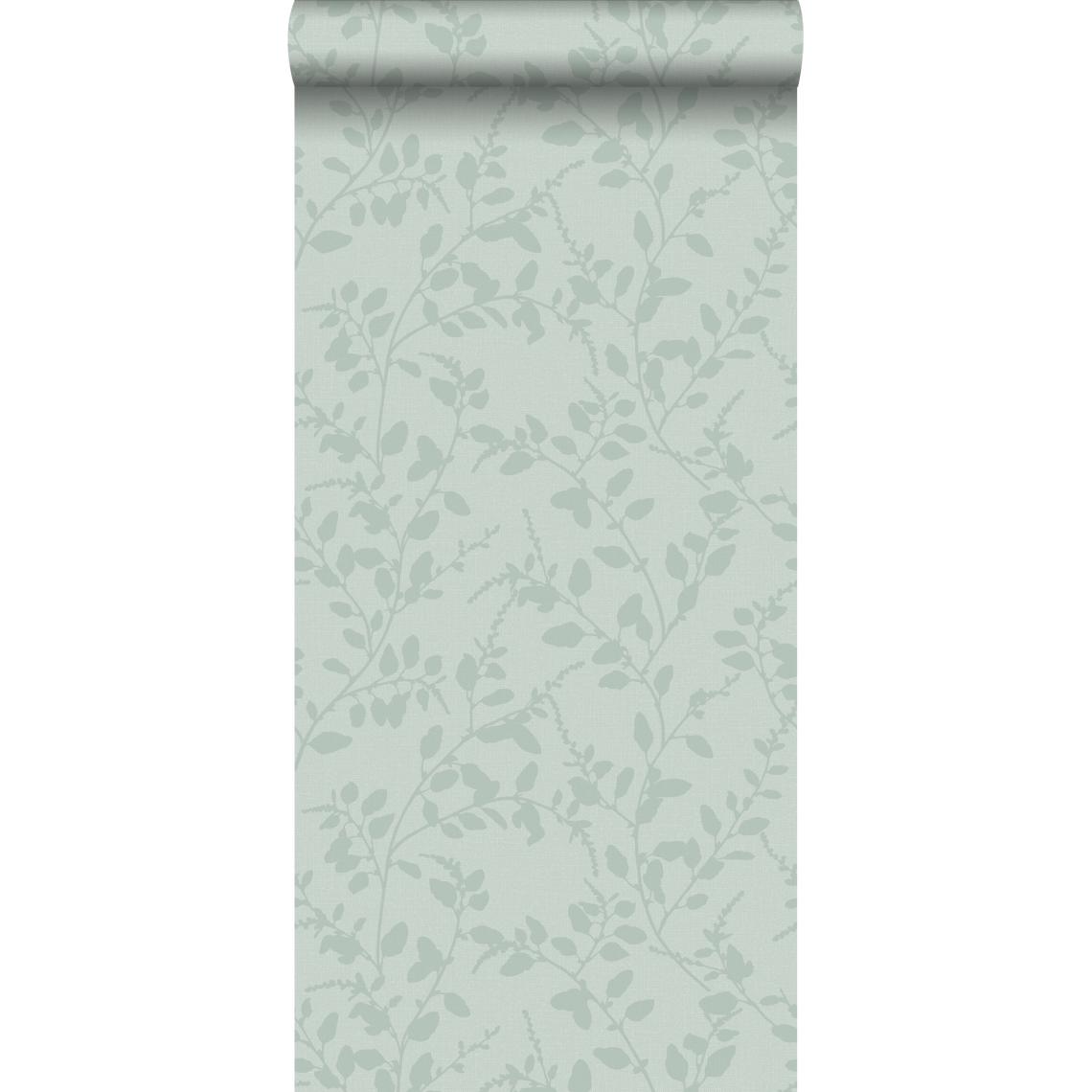 ESTAhome - ESTAhome papier peint feuilles vert céladon - 148729 - 0.53 x 10.05 m - Papier peint