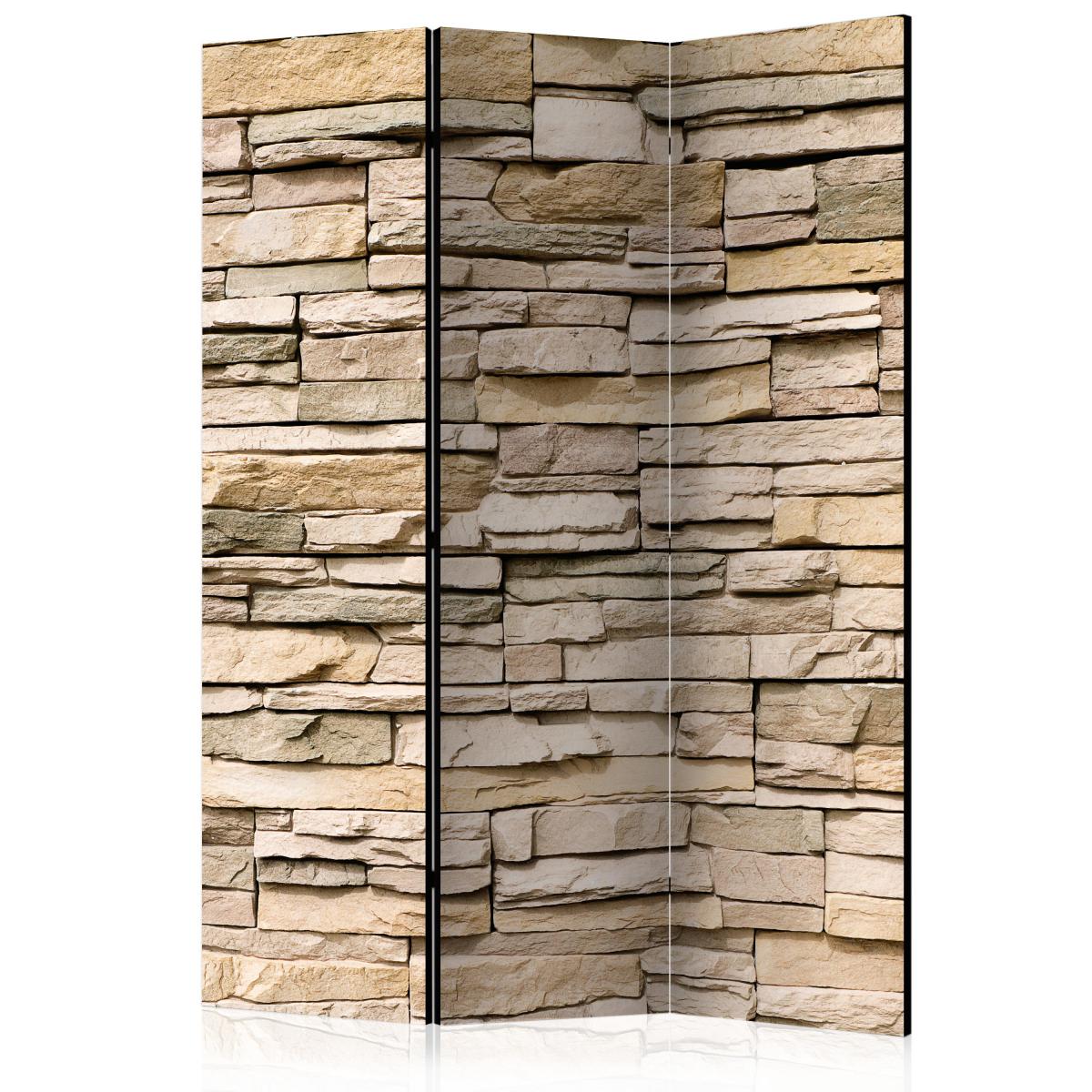 Bimago - Paravent 3 volets - Decorative Stone [Room Dividers] - Décoration, image, art | 135x172 cm | - Cloisons