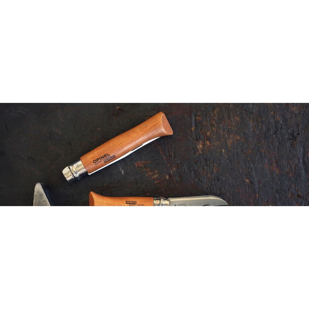 Opinel - Couteau OPINEL N°10 Lame Carbone avec bague de sécurité - 113100 - Outils de coupe