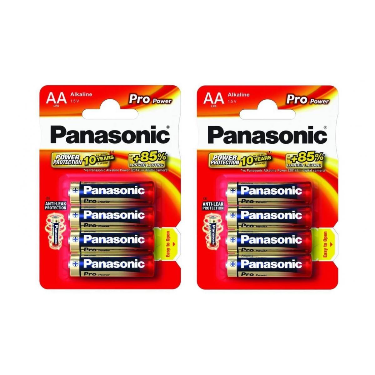 Appetitissime - Pack de 8 Piles Alcaline LR06 Mignon AA Panasonic Pro Power - Piles standard