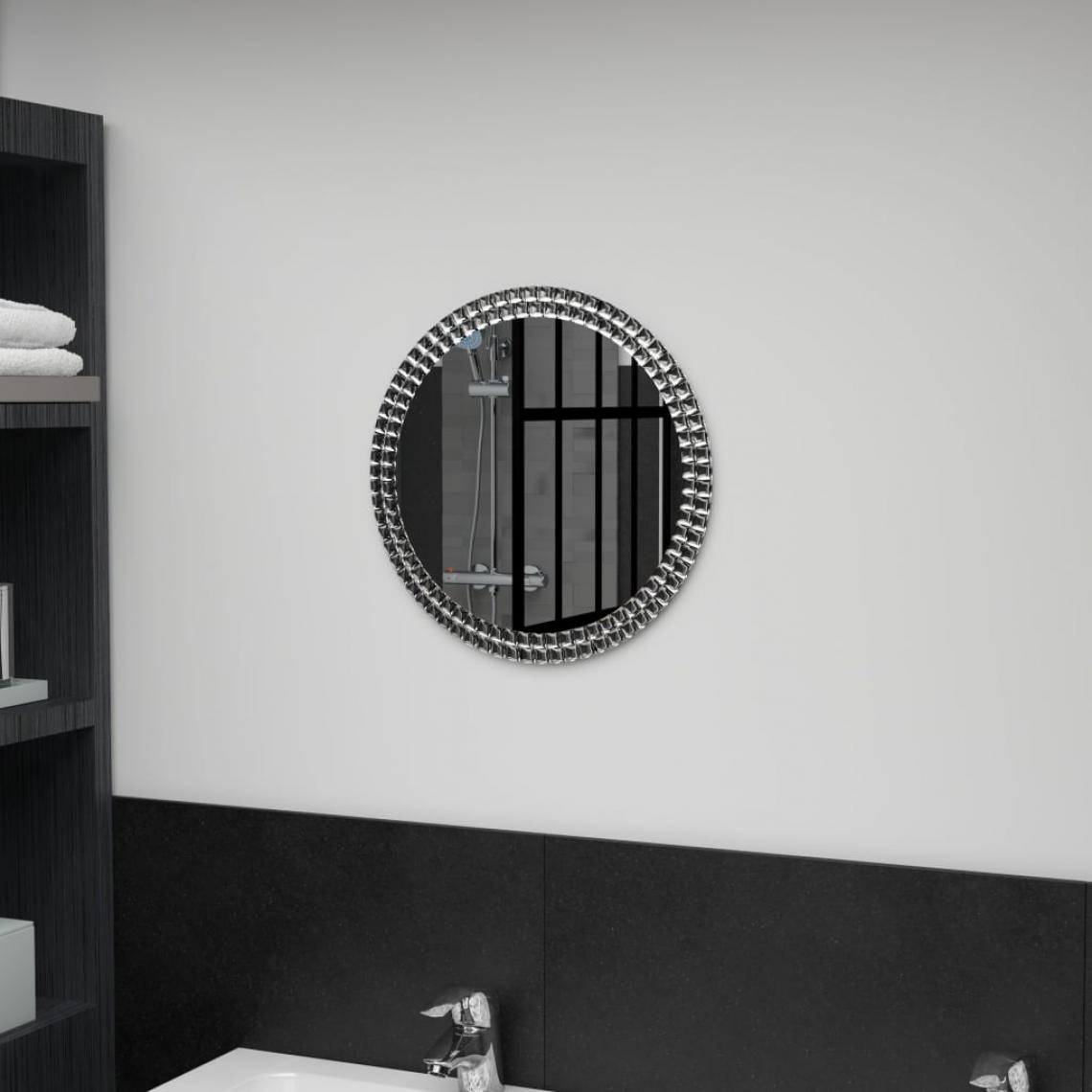 Chunhelife - Miroir mural 40 cm Verre trempé - Miroir de salle de bain