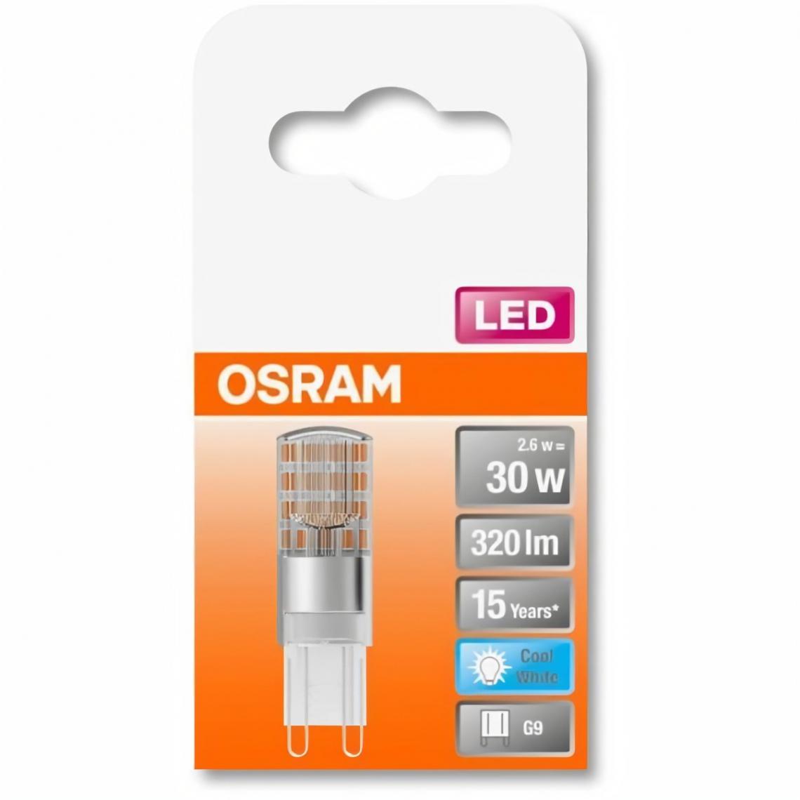 Osram - OSRAM Ampoule LED Capsule claire 2,6W=30 G9 froid - Ampoules LED