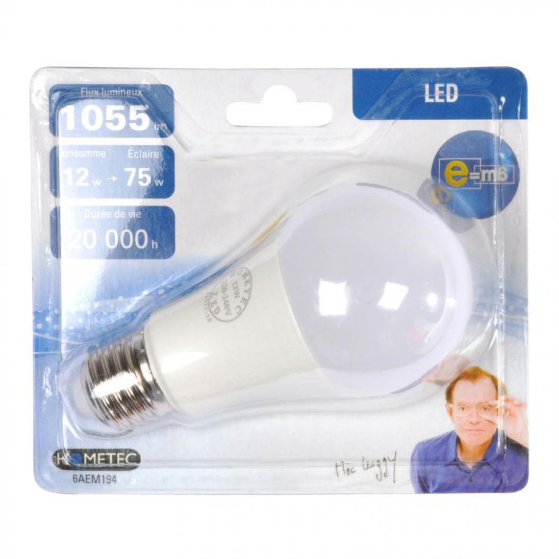 Paris Prix - Ampoule LED E27 Standard 12W 12cm Blanc - Ampoules LED