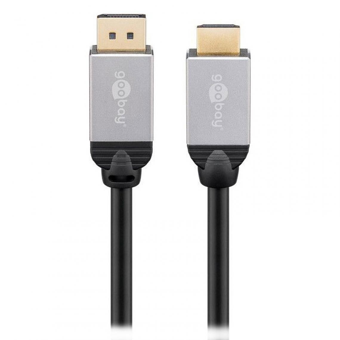 Goobay - Plus Câble DisplayPort/HDMI 4K (1.5 m) - Adaptateurs