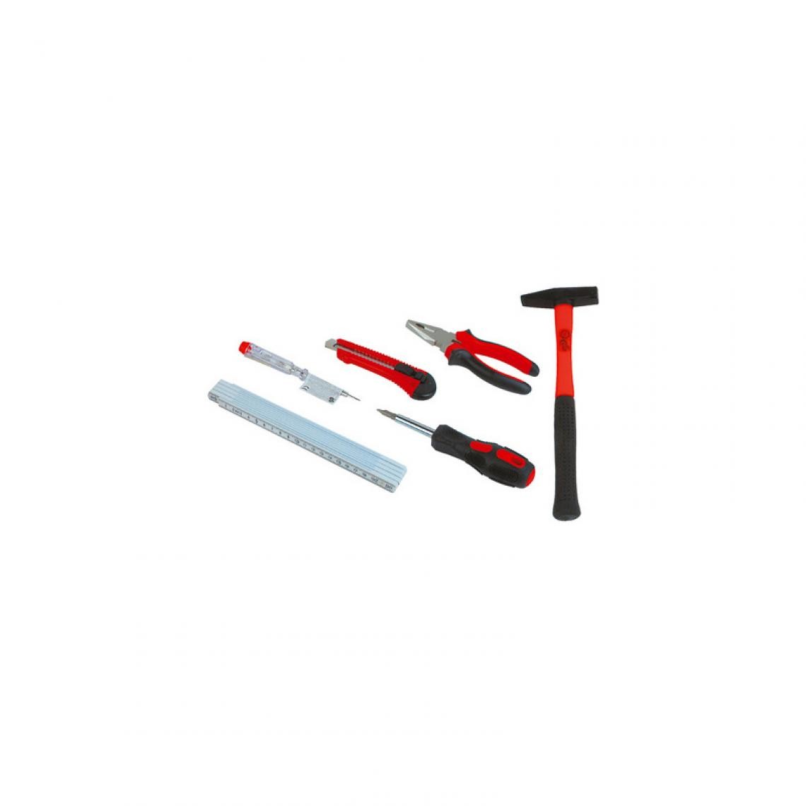 Bruder Mannesmann - BRÜDER MANNESMANN Sac avec kit d'outils 7 pièces, noir/rouge () - Boîtes à outils