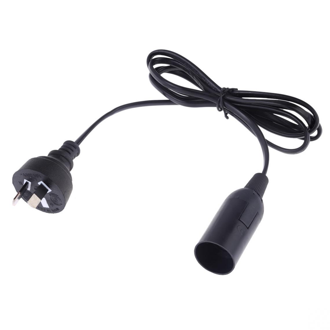 Wewoo - E14 Wire Cap Support de lampe Chandelier Prise de courant avec rallonge de 1,2 mPrise AU Noir - Douilles électriques