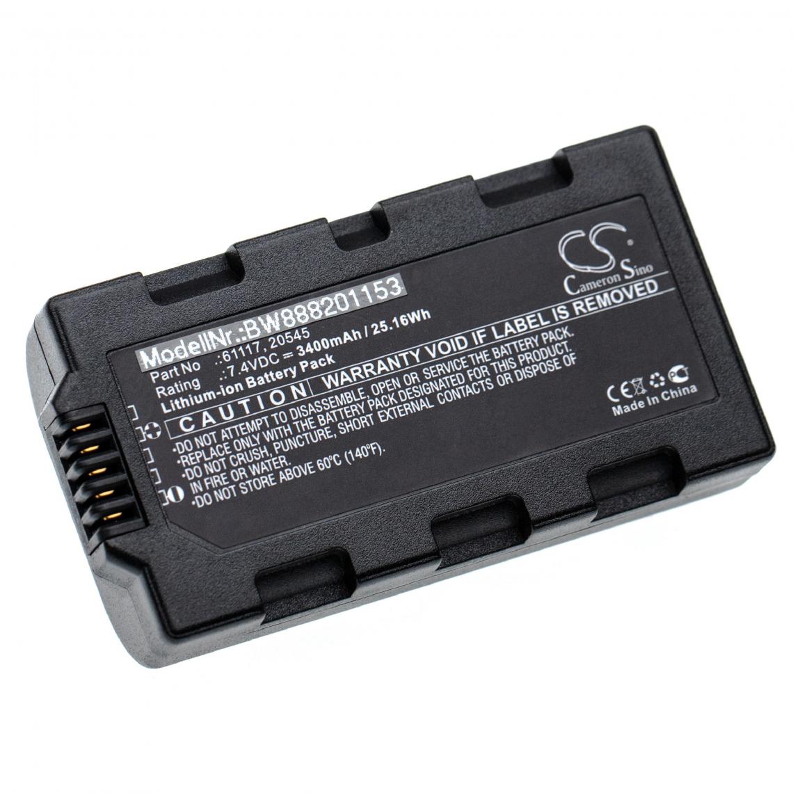 Vhbw - vhbw batterie remplace Sokkia 20545, 61117 pour ordinateur portable scanner (3400mAh, 7,4V, Li-Ion) - Piles rechargeables