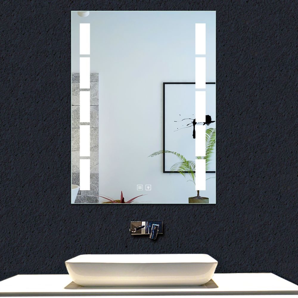 marque generique - Miroir de salle de bain avec lumières Led 60x80cm (LxH) - Miroir de salle de bain