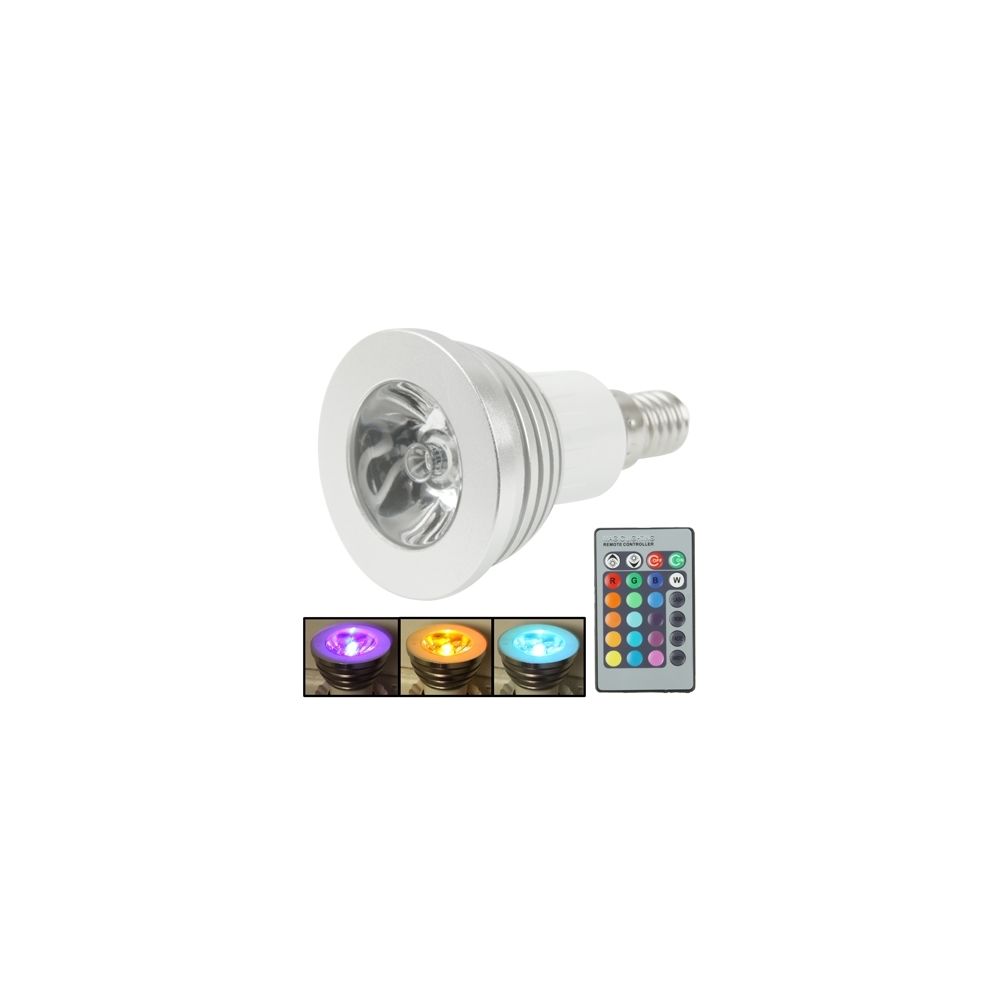 Wewoo - Ampoule E14 3W RVB Flash LED avec télécommande, AC 85-265V, Flux lumineux: 240-270lm - Ampoules LED