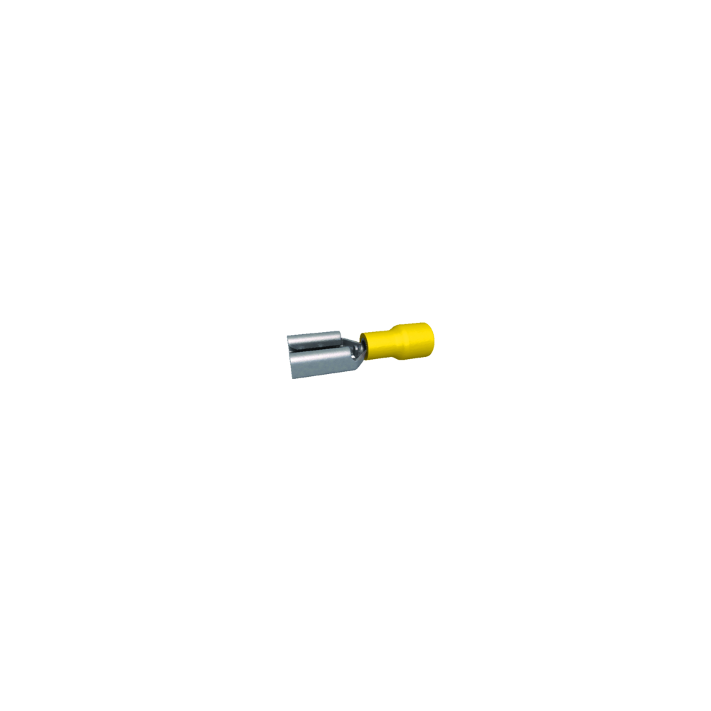 Bizline - cosses 6.35 x 0.8 mm femelle jaune - boite de 100 - Accessoires de câblage