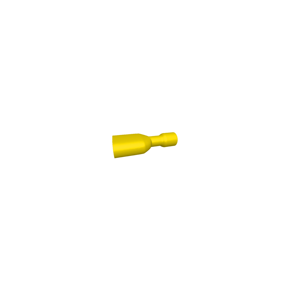 Bizline - cosses 6.3 x 0.8 mm femelle jaune isolée - boite de 100 - Accessoires de câblage
