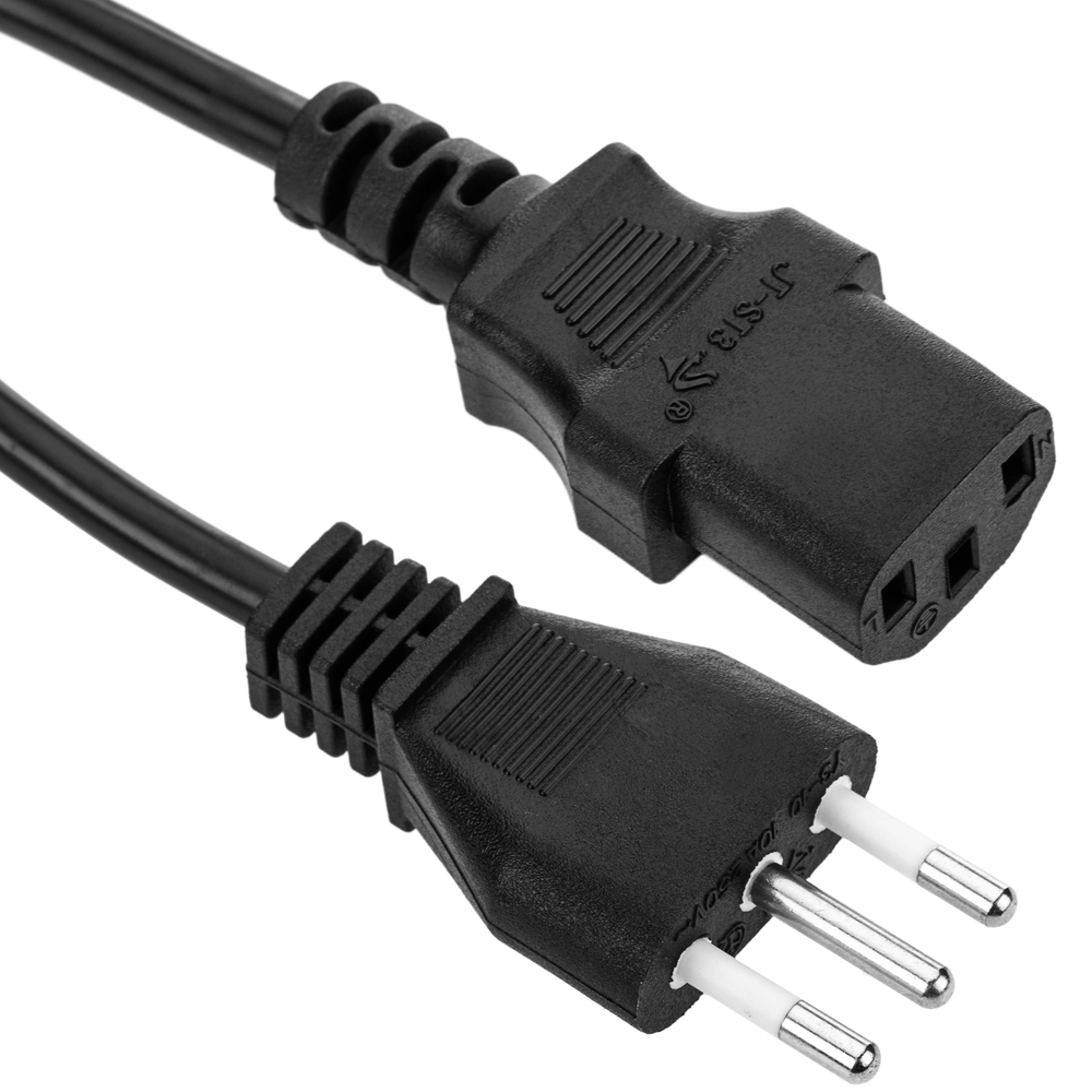 Bematik - Câble électrique IT CEI-23-16 à IEC-60320-C13 de 1,8m noir - Fils et câbles électriques