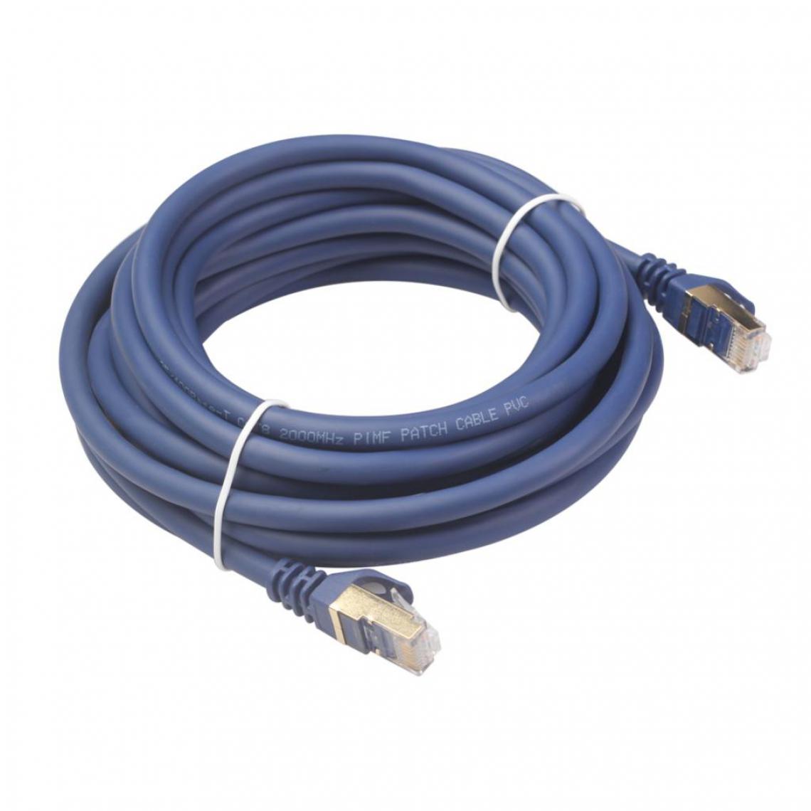 marque generique - 1x Câble Réseau Internet CAT8 Patch Cable Ethernet Avec Connecteur RJ45 10 M - Fils et câbles électriques