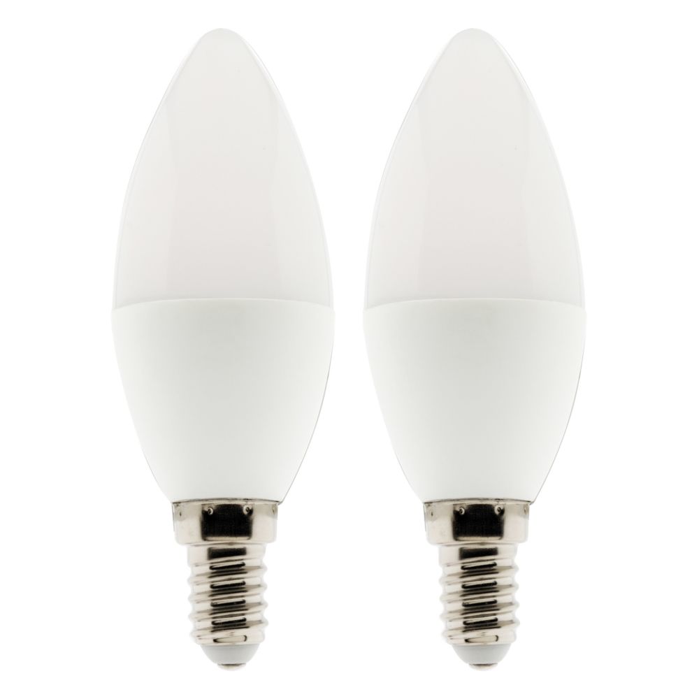 Elexity - Lot de 2 ampoules LED Flamme 5W E14 400lm 4000K - (blanc neutre) - Ampoules LED