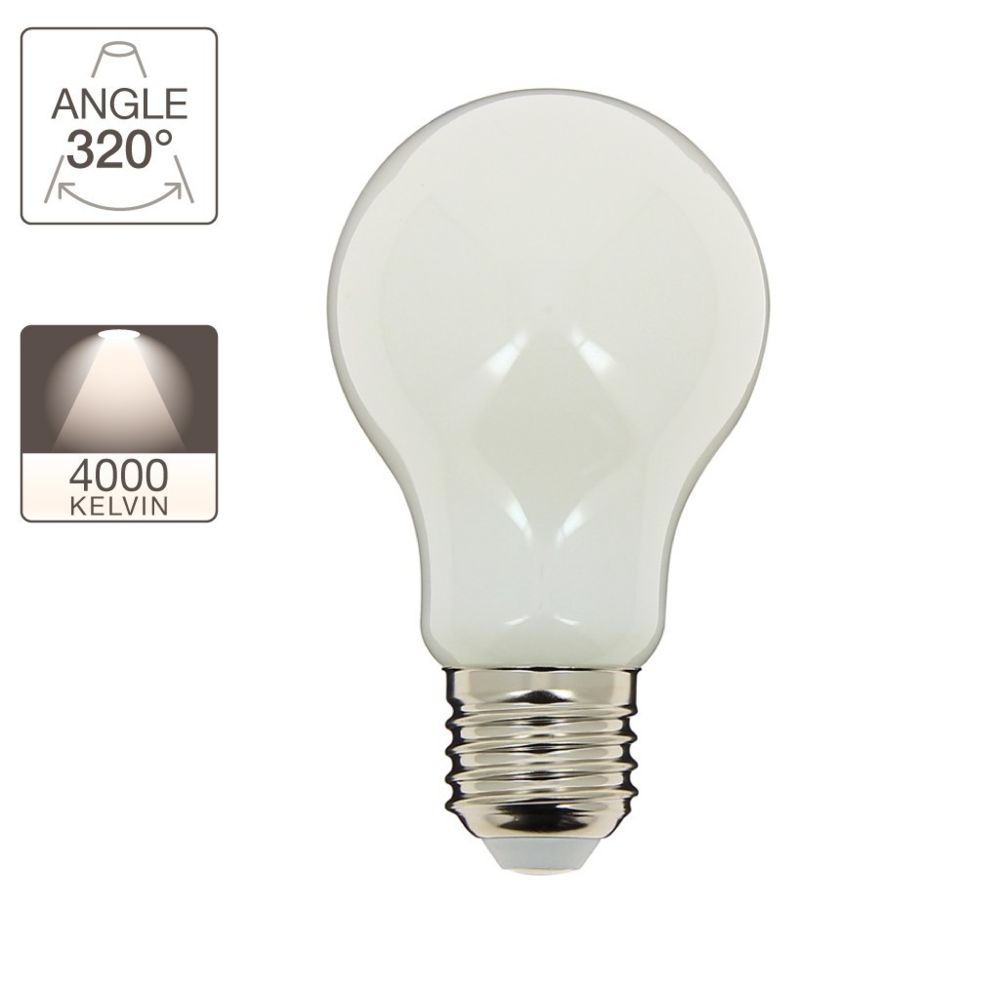Xanlite - Ampoule à filament LED A60, culot E27, 8W cons. (75W eq.), lumière blanche neutre - Ampoules LED