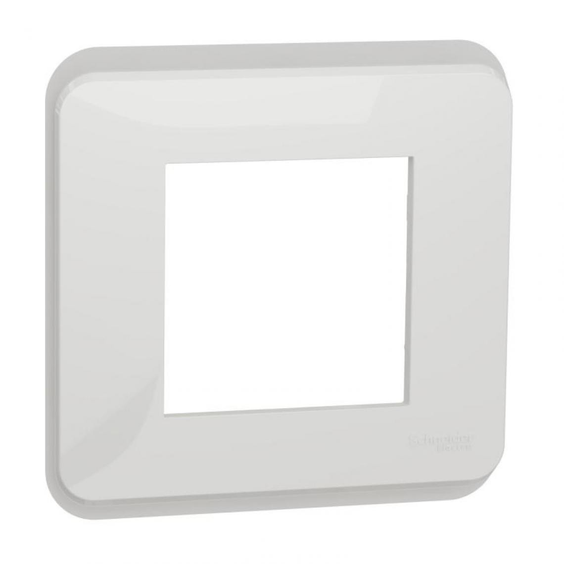 Schneider - Plaque de finition Unica 3 postes blanc - Interrupteurs et prises étanches