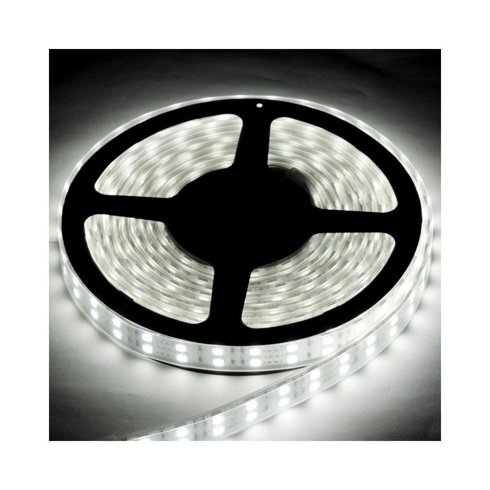 Wewoo - Ruban LED Waterproof Lumière de corde imperméable blanche de la rangée 5050 SMD de boîtier, 120 / M, longueur: 5M - Ruban LED