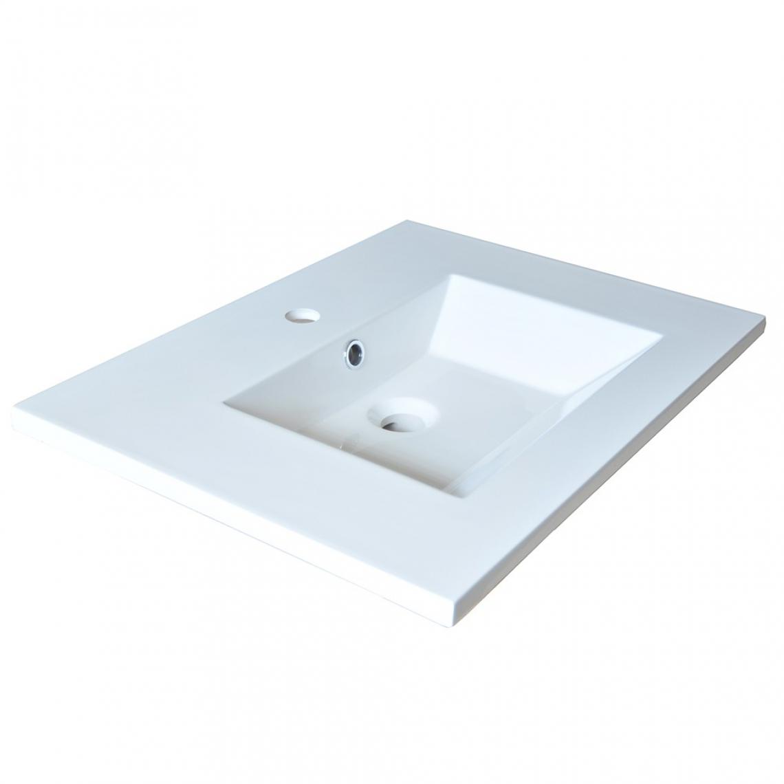 Le Quai Des Affaires - Plan de toilette GLAM 60cm / Blanc - Vasque