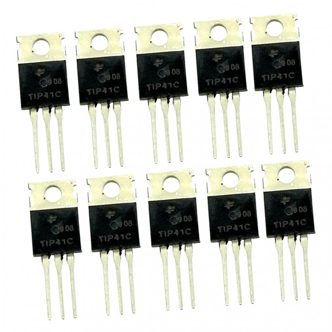 marque generique - 10 Pcs TIP41C Amplificateur De Puissance à Transistor 100V 6A NPN Triode - Appareils de mesure